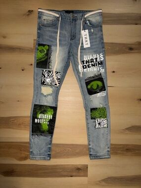 THRT Slime Green Denim Jeans